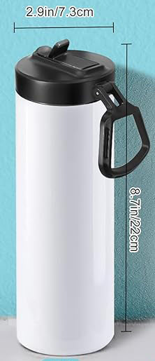 20 oz Tumbler With Plastic Sports Bottle Top upload your own design