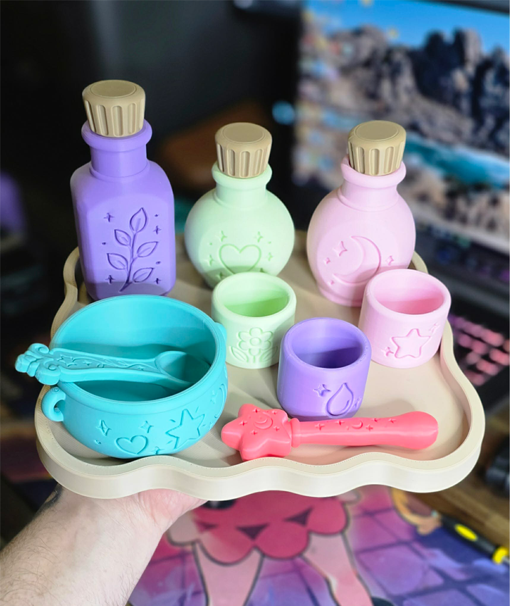 Full Magical potion set with MAGIC WAND AND MORTAR AND PESTLE!!!