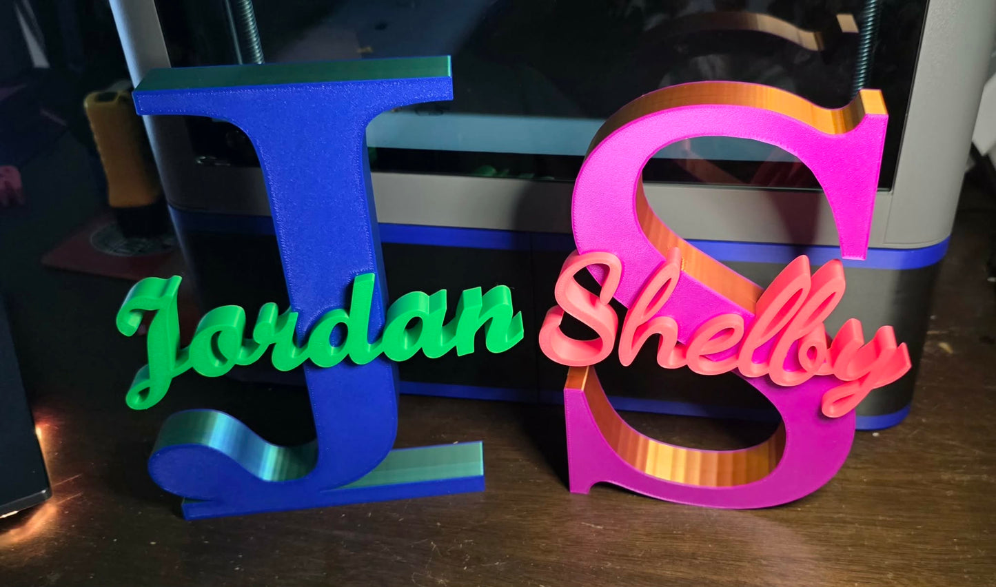 Custom Initial Name Sign