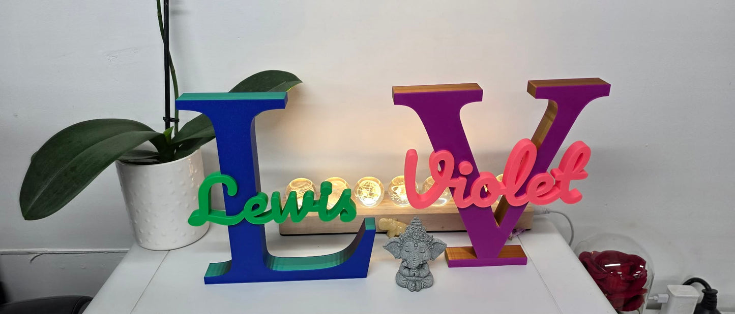 Custom Initial Name Sign