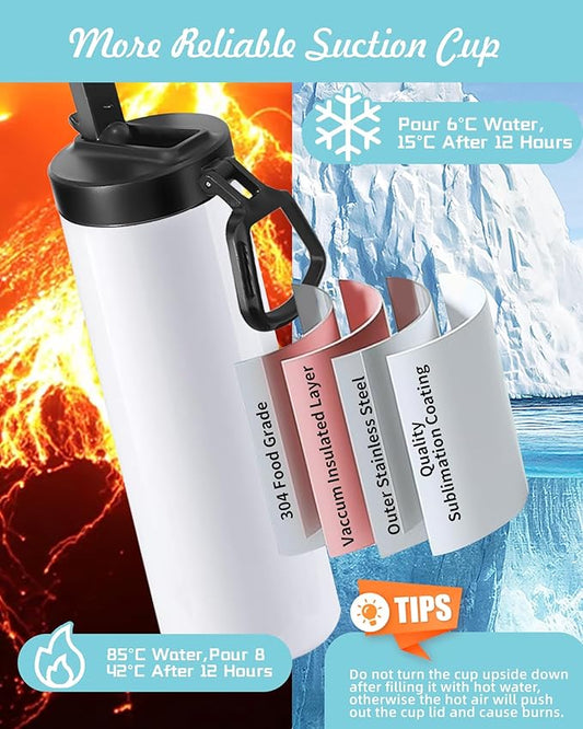20 oz Tumbler With Plastic Sports Bottle Top upload your own design