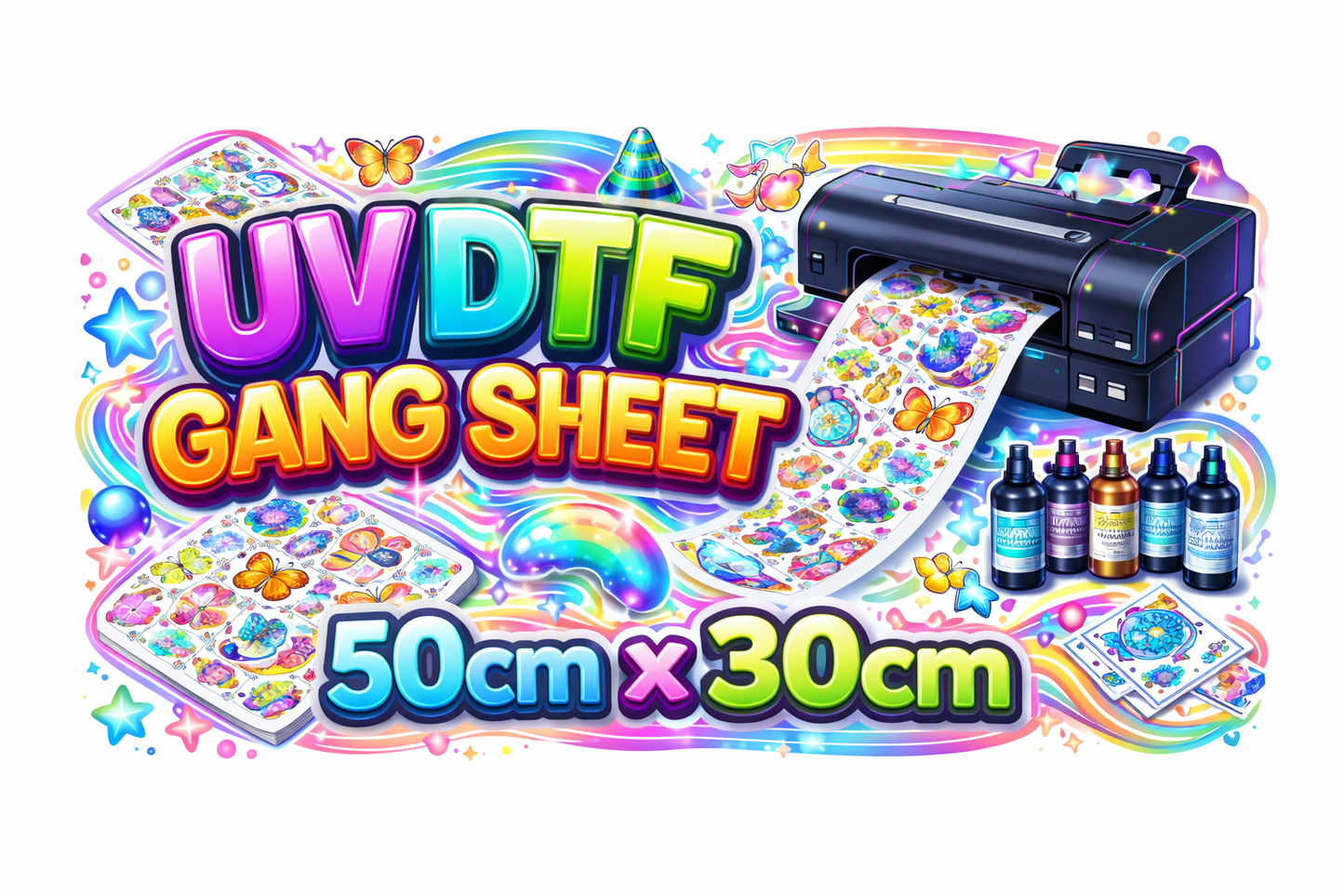 50cm x 30cm UV DTF Sheet (Half Meter)