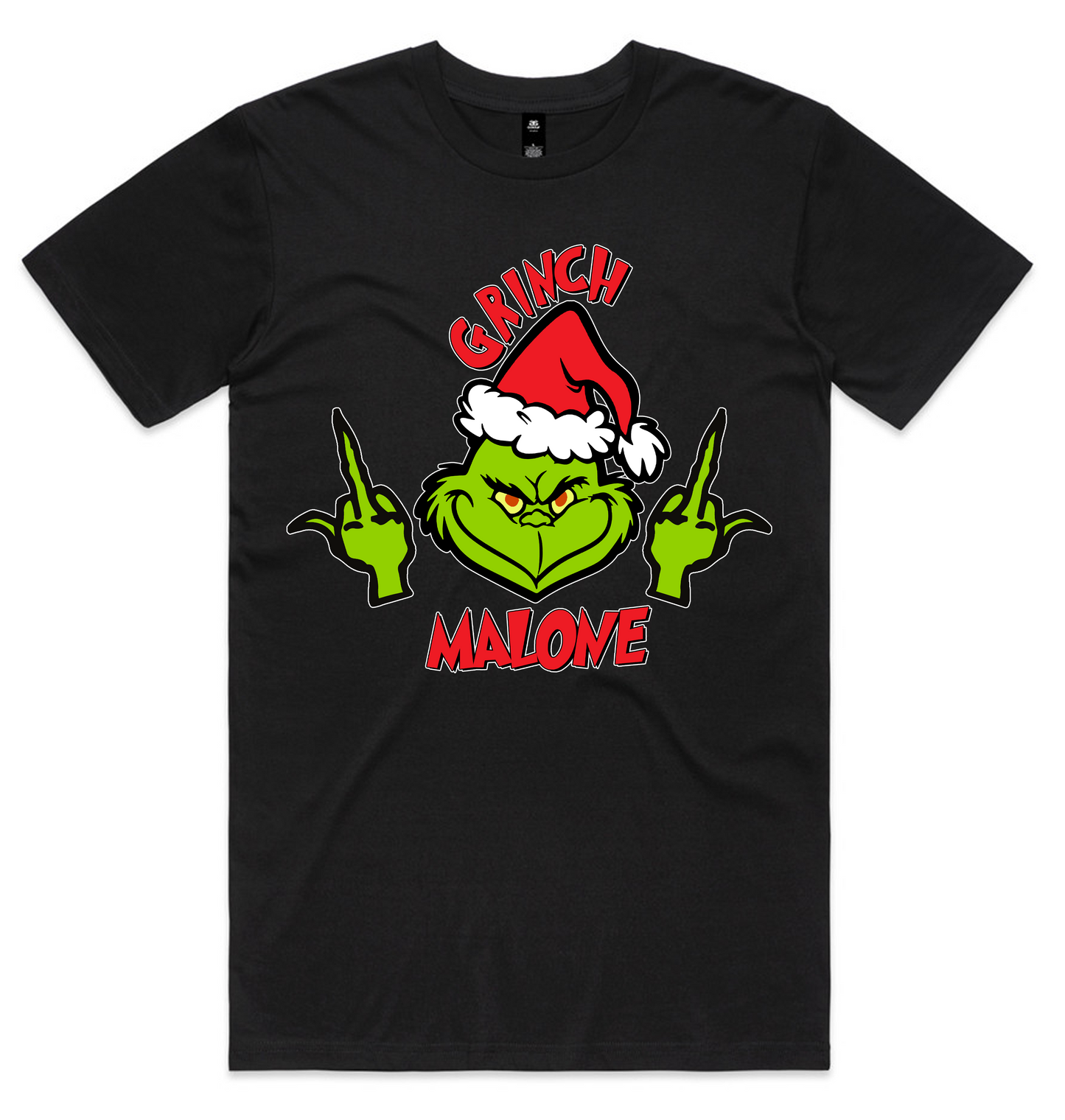 Grinch Christmas Design on AS Colour shirts Select Your Design
