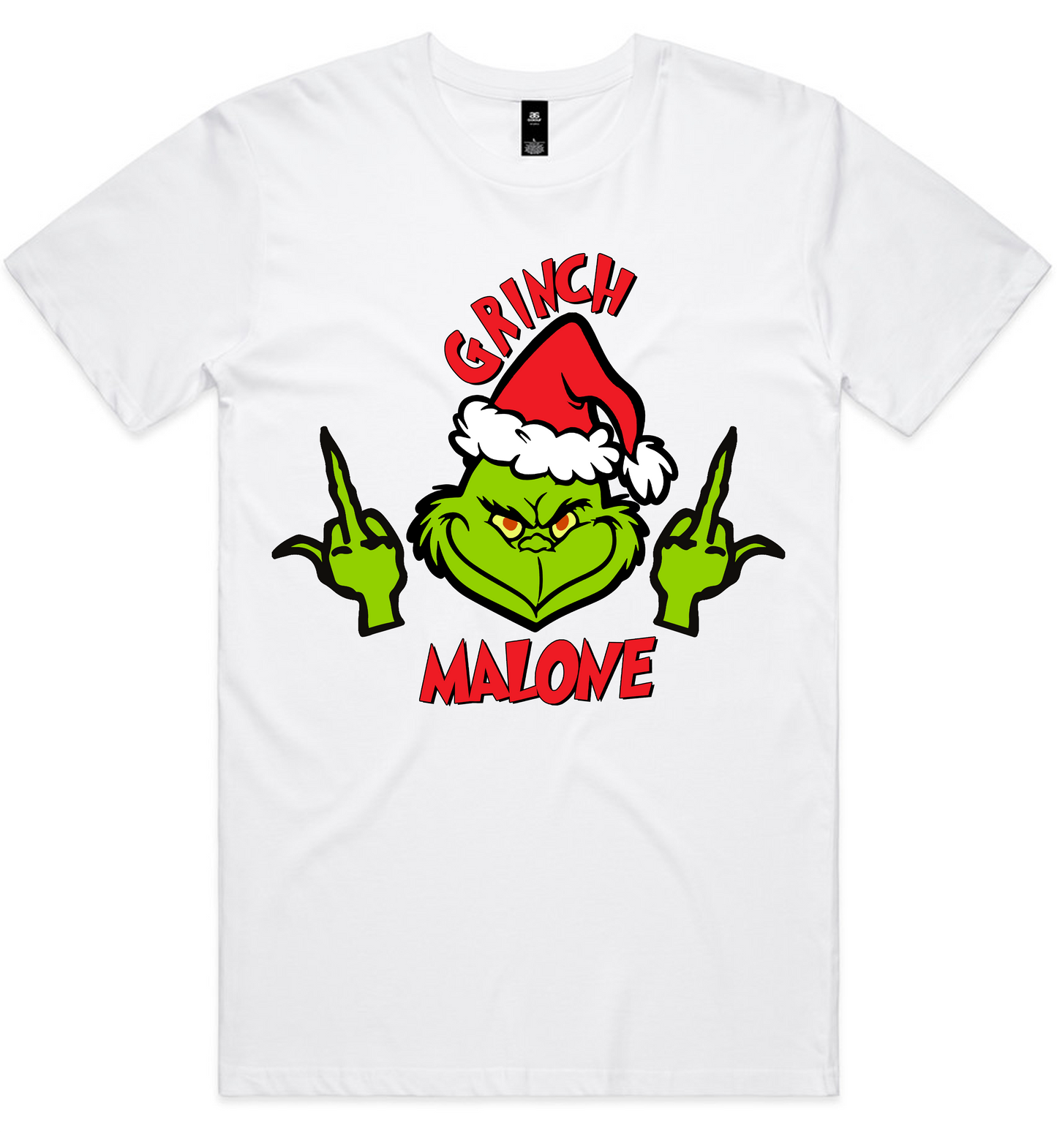 Grinch Christmas Design on AS Colour shirts Select Your Design