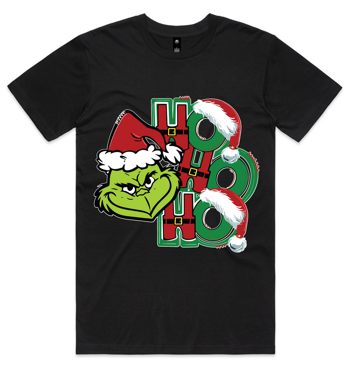 Grinch Christmas Design on AS Colour shirts Select Your Design