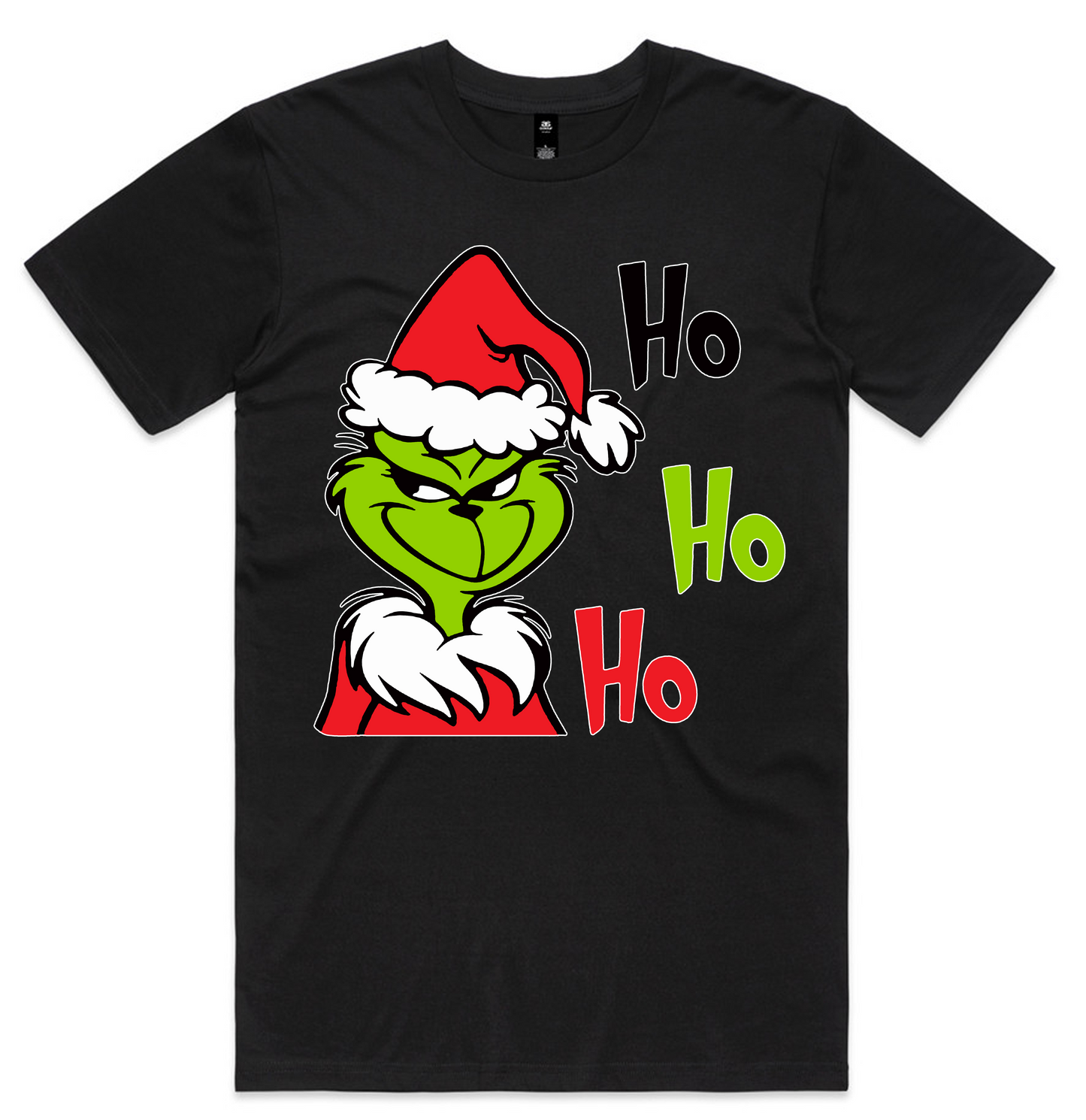 Grinch Christmas Design on AS Colour shirts Select Your Design