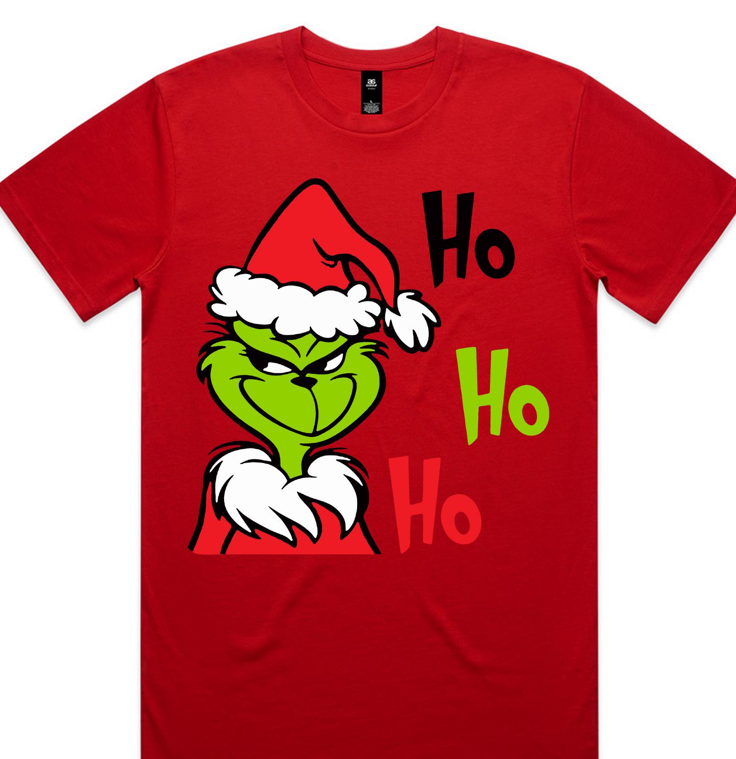Grinch Christmas Design on AS Colour shirts Select Your Design