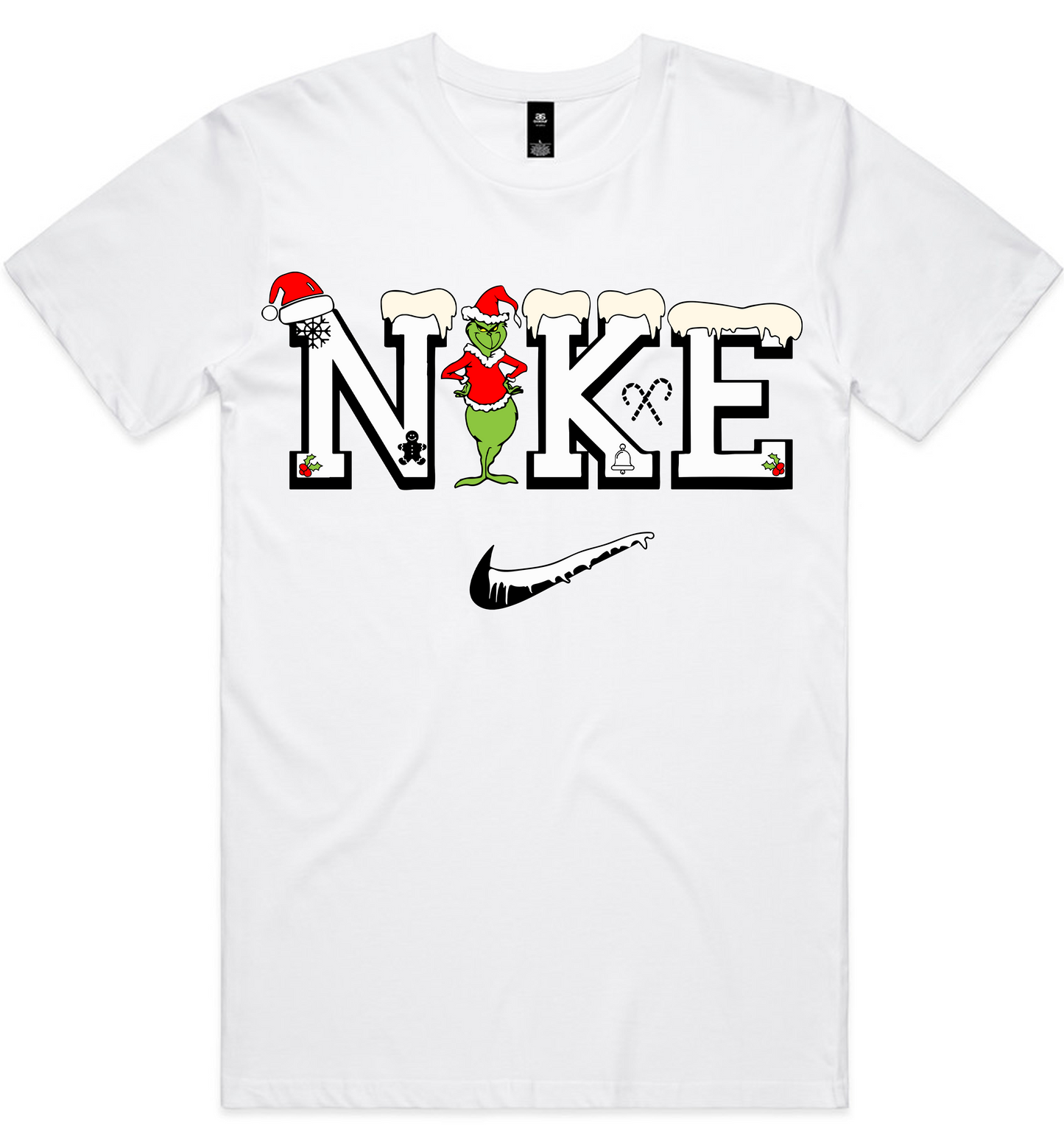 Grinch Christmas Design on AS Colour shirts Select Your Design