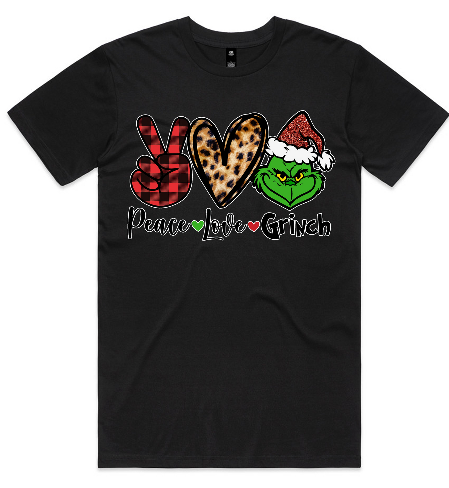 Grinch Christmas Design on AS Colour shirts Select Your Design