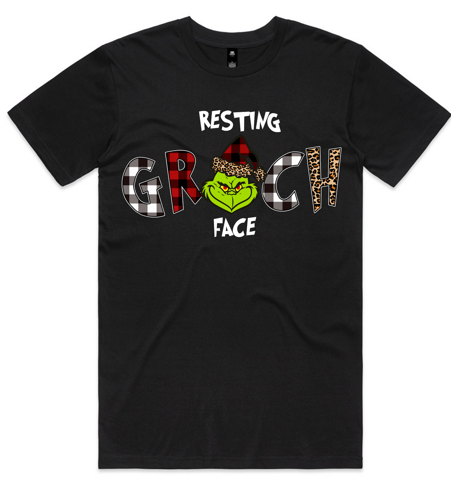 Grinch Christmas Design on AS Colour shirts Select Your Design