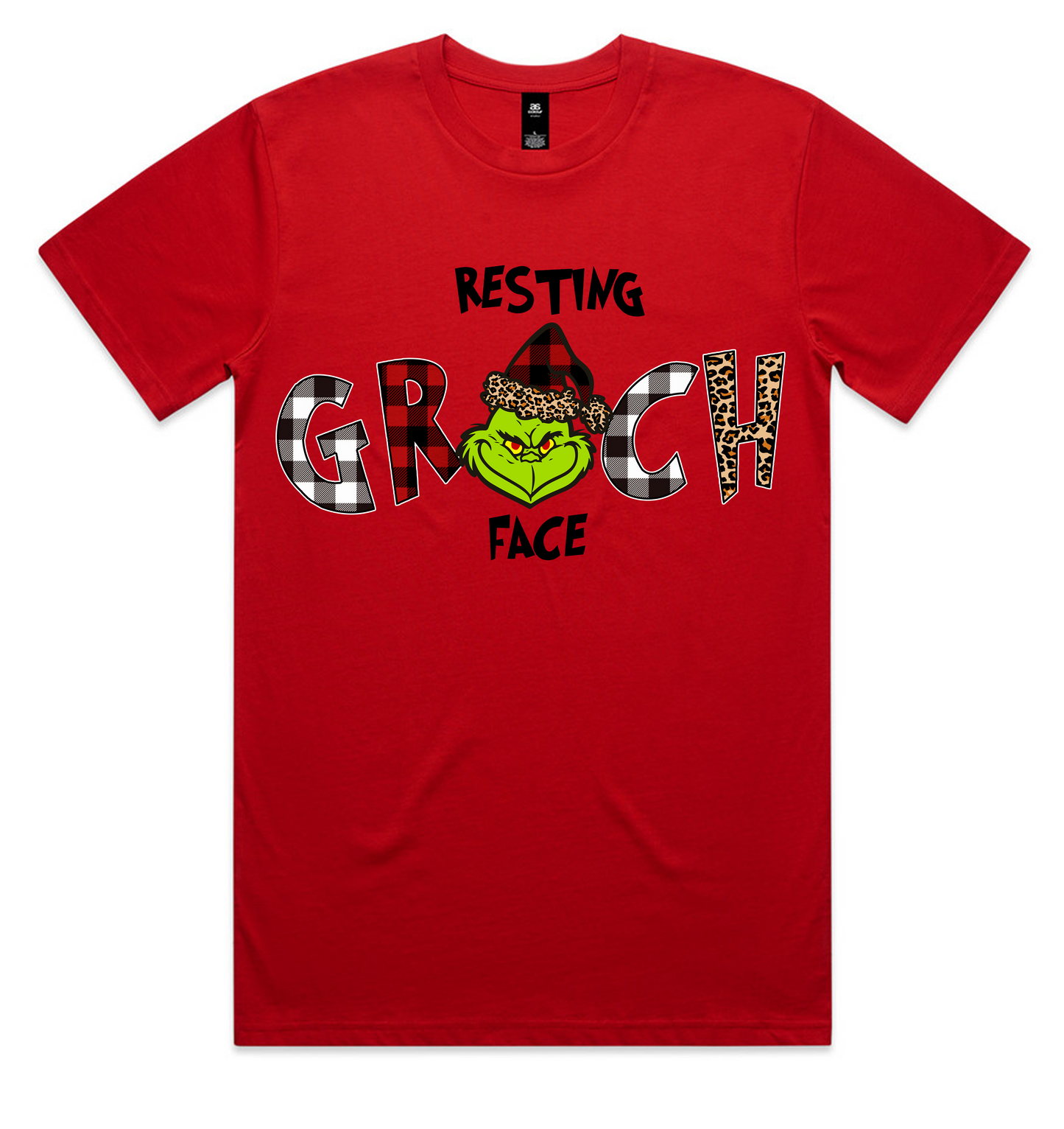 Grinch Christmas Design on AS Colour shirts Select Your Design