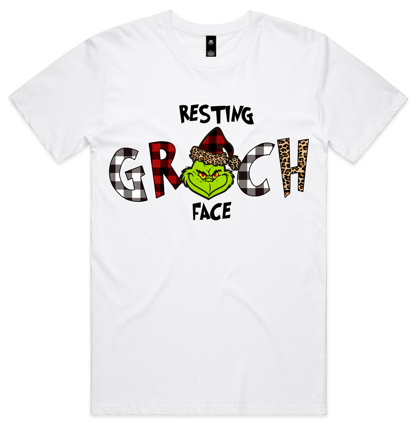 Grinch Christmas Design on AS Colour shirts Select Your Design