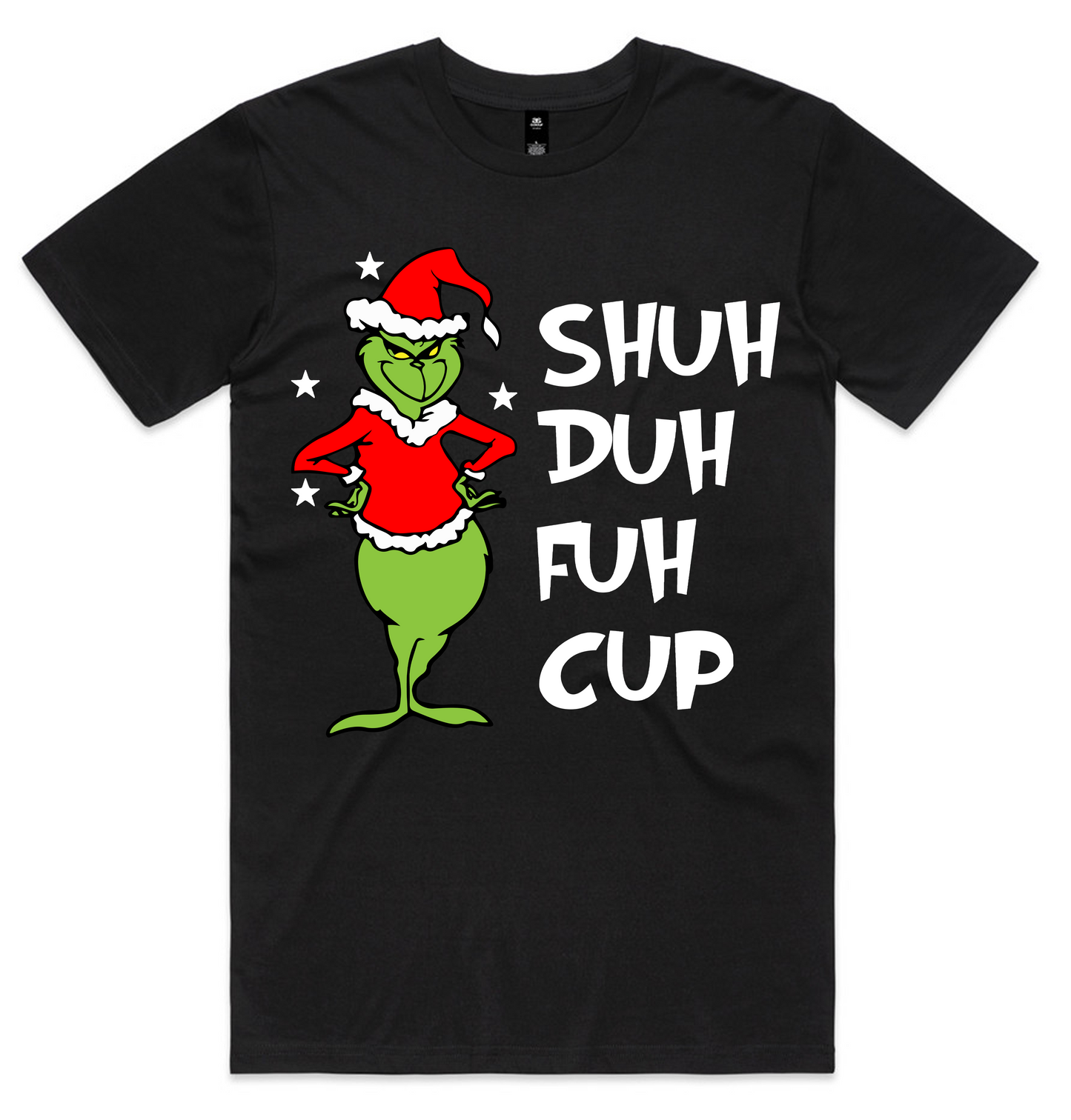 Grinch Christmas Design on AS Colour shirts Select Your Design