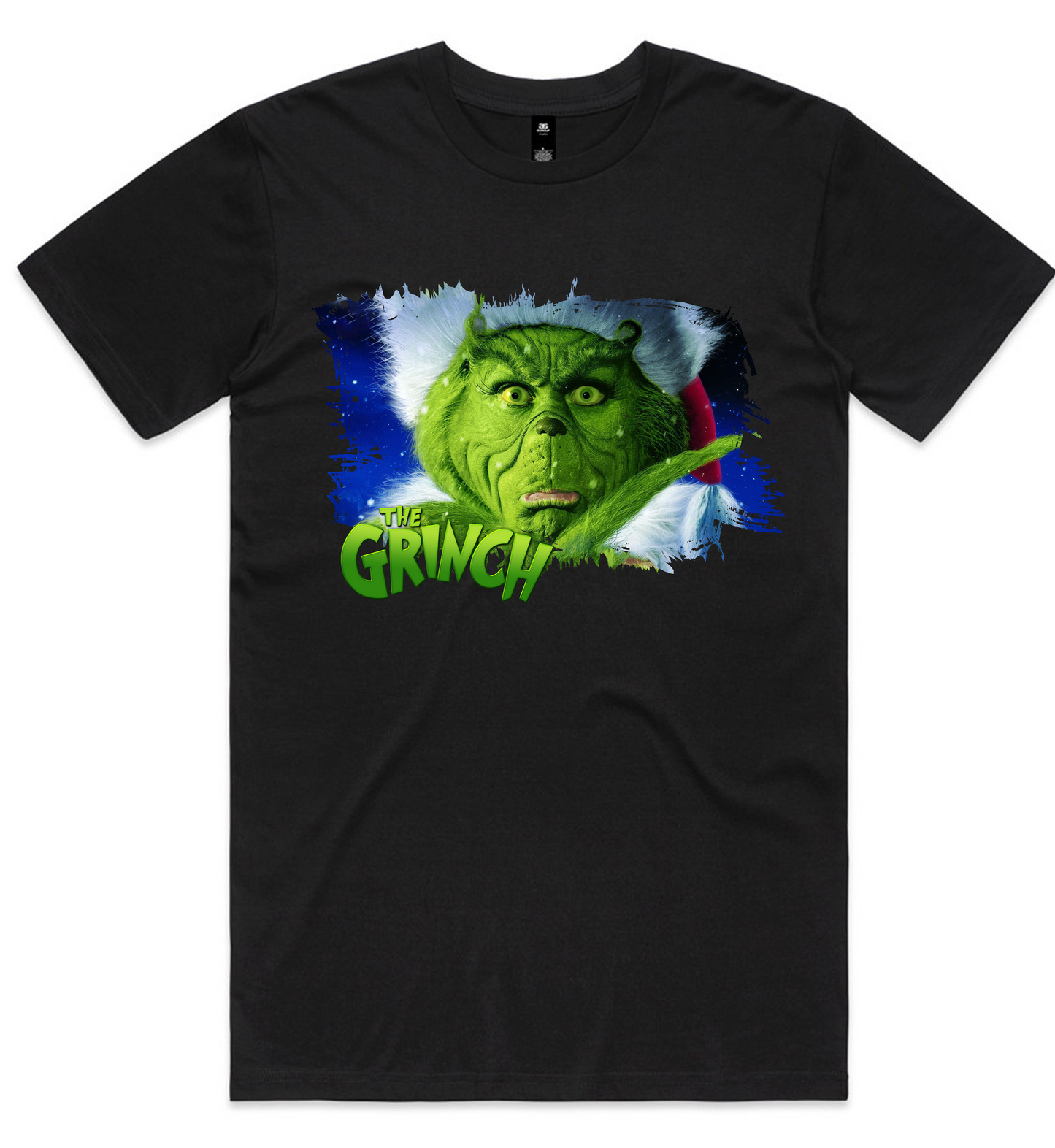 Grinch Christmas Design on AS Colour shirts Select Your Design