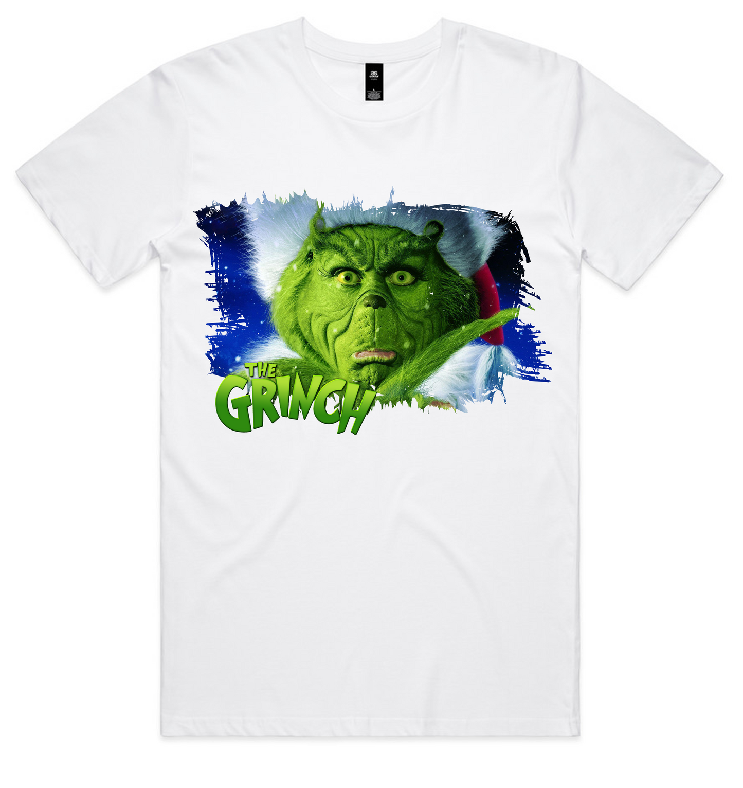 Grinch Christmas Design on AS Colour shirts Select Your Design