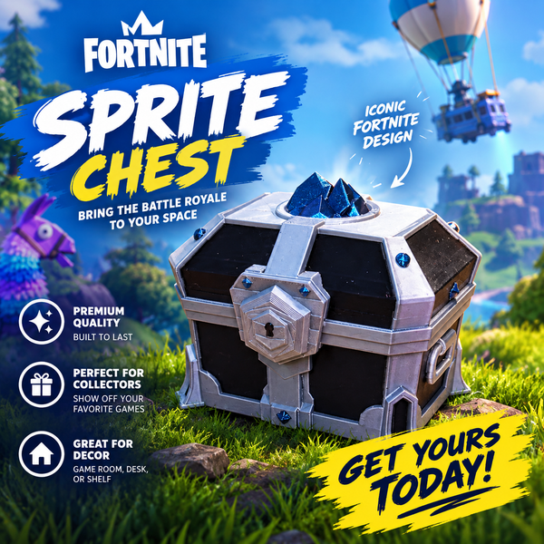 Fortnite sprite chest 3d printed